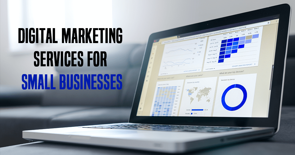 A laptop displaying a dashboard with various charts and graphs related to digital marketing analytics.